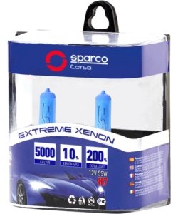 LAMPADINE PER FARI AUTO SPARCO BLUE XENON H7 12V 55W